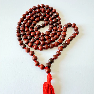 Red Sandalwood (Chandan) Mala (108 beads)